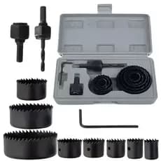 Jogo Serra Copo Kit com Maleta Uso Profissional Alta Qualidade Envio Imediato para Madeira Gesso PVC