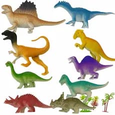 Dinossauro kit 9 dino word rex alta qualidade presente brinquedo decoração para festa envio imediato