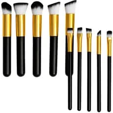 Kit Pincel Maquiagem Completo Preto Rosa Branco Qualidade Make Profissional