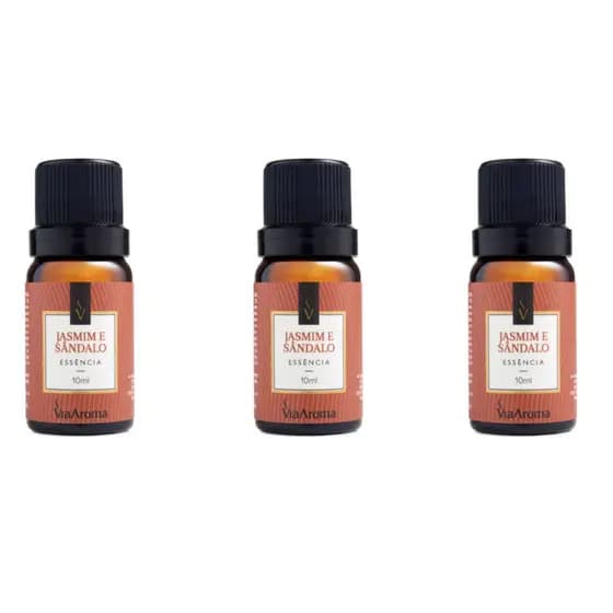 3 un Essências Jasmim E Sândalo - 10Ml Via Aroma