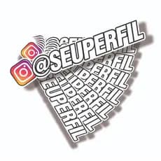Adesivo personalizado com seu @ Insta Branco ou Holográfico para Carro Moto Notebook Capacete Bike