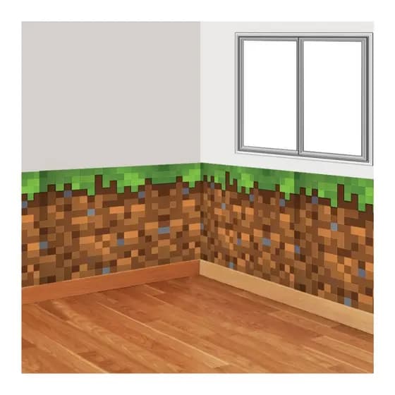 Adesivo Decorativo Parede Minecraft 1 x 1m