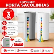 Suporte Multiuso para Sacola de Lixo – Organização Prática para Cozinha e Banheiro!