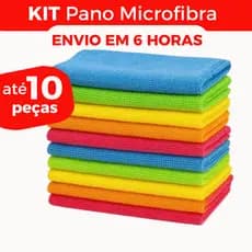 Kit 5 ou 10 Panos De Limpeza Microfibra alta absorção Multiuso