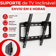 Suporte Para Tv Inclinável 15 a 42 Pol Lcd Led Qled Oled Universal Samsung LG 25 32 37 40 42 Parede
