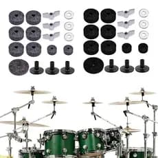 Liweike Conjunto Bateria Prático 18 Peças, Placa Feltro + Mangas + Porcas Asa + Arruelas