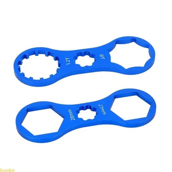 liweike 2 Peças Tampas Garfo Dianteiro Bicicletas Chave Inglesa Ligas Alumínio Ferramenta Remoção Bici