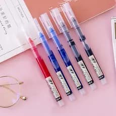 5 Pçs/Conjunto Caneta Gel Líquido De Secagem Rápida Preto / Vermelho / Azul