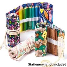 Artista Multipurpose Roll Up Canvas Cor Lápis Cosméticos Pintura Maquiagem Escova Caso Envoltório Titular Bolsa 12/24/48 Slot