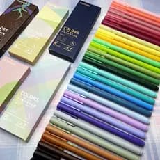 30 Pcs/Conjunto Canetas Morandi Gel Macaron Retro Destaque 30 Cores 0,5mm Conta Manual