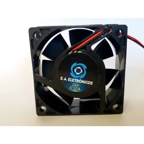 Cooler 60x60x25mm 6cm 24v 0.35a 2 Fios Com Rolamento
