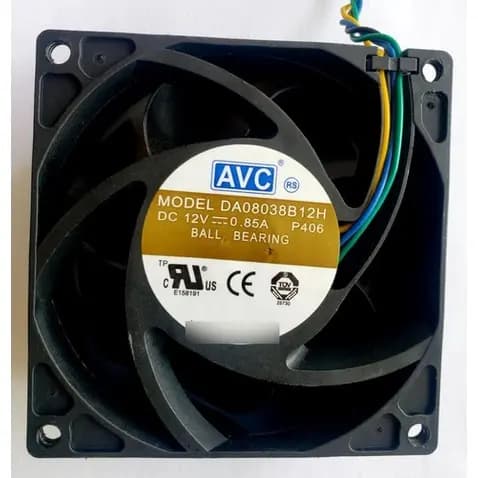 Cooler 80x80x38mm 12v 0.85a Da08038b12h 10.2w 4 Fios