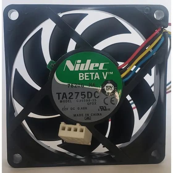 Cooler Ventoinha 70x70x15 Mm 12v 0.48a 4 Fios