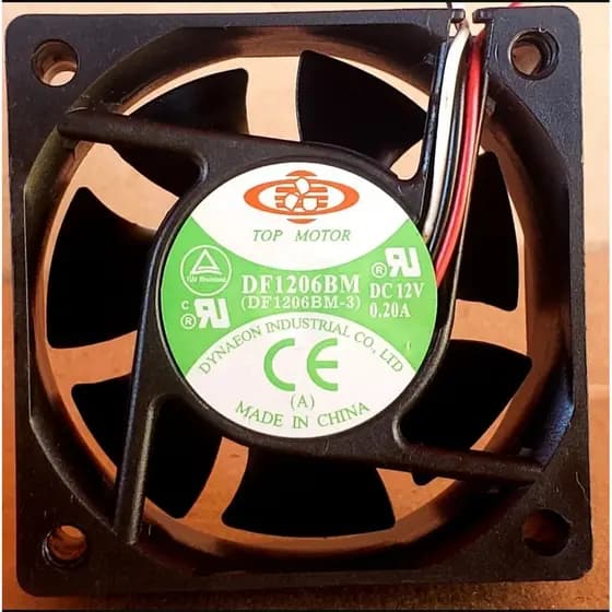 Kit 5 Cooler Ventoinha Fan 60x60x25 Mm 12v 0.20a 3 Fios