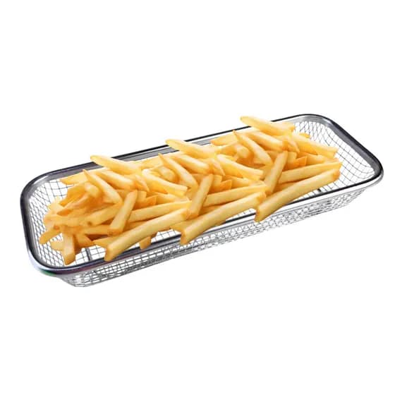 Cesto Retangular 30x12cm para Servir Porções Frituras Frango Fritas Salgados Petisco