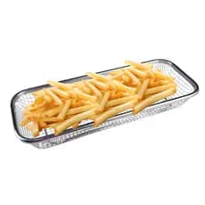 Cesto Retangular 30x12cm para Servir Porções Frituras Frango Fritas Salgados Petisco