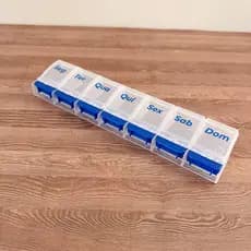 Porta Comprimidos Diário Semanal Fácil Abrir Remédio Medicamento Planejador Suplementos Nicho Grande
