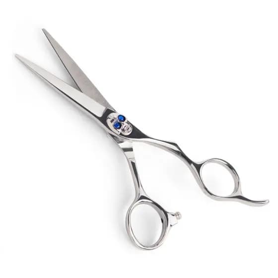 TESOURA PROFISSIONAL ART CAVEIRA FIO NAVALHA 5.5" CROMADA MARCO BONI
