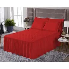 Colcha Classic Queen 3 Peças Com Babado Várias Cores