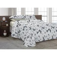 Cobre Leito Colcha Piquet Madrid Casal Padrão 3 Peças Tecido Algodão Estampado Várias Estampas