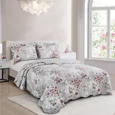 Kit Cobre Leito Colcha Queen 3 Peças Evolution Boutis Estampada Dupla Face Várias Estampas
