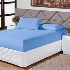 Jogo De Cama Solteiro Lençol Fronha Completo Liso 2 Peças
