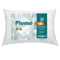 Travesseiro Linha Ortobom Branco Unico Piume Fiberflock Bonjour