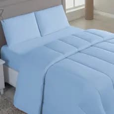 Edredom Solteiro Casal Quenn King Malha 100% Algodão c/ Viés Perfeito para o Frio