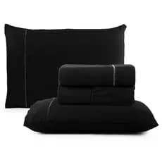 Jogo de Lençol Cama Solteiro, Casal, Queen e King Com Elastico 400 Fios Micropercal Ponto Palito