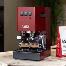 Cafeteira Italiana Manual Espresso Gaggia Classic Pro E24 Vermelha