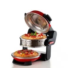 Forno de Pizza Ariete Elétrico Duplo para 2 pizzas em 4 minutos com pedras refratárias antiaderente vermelho