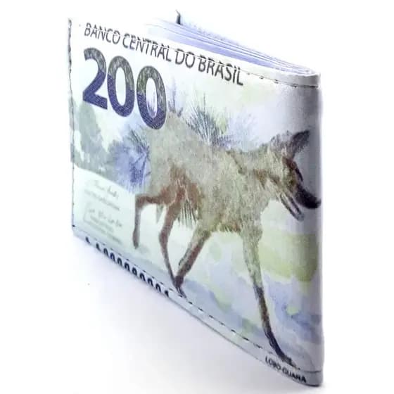 Carteira porta documentos notas de dinheiro cnh cartões estampa de cédulas