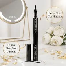 Caneta Delineadora Longa Duração e Alta Fixação cor Preto Mia Make