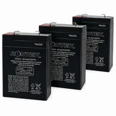 Kit 03 Baterias Selada 6V - 4AH - Luz de Emergência / Moto Elétrica / Alarmes / Automação