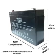 Kit 02 Baterias Multiuso Recarregável 6V 7.2Ah