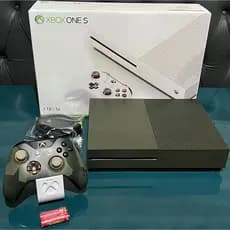 Xbox One s Battlefield 1 TB Controle Original Camuflado Caixa e Cabos - Produto de Vitrine.
