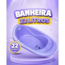 Banheira Infantil 22 litros menino menina com porta sabonete resistente