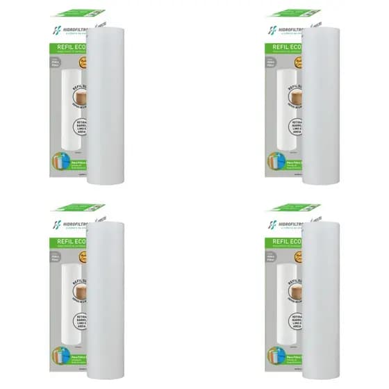 Kit 04 Un Refil Original Hidrofiltros P/ Filtro Eco 9.3/4