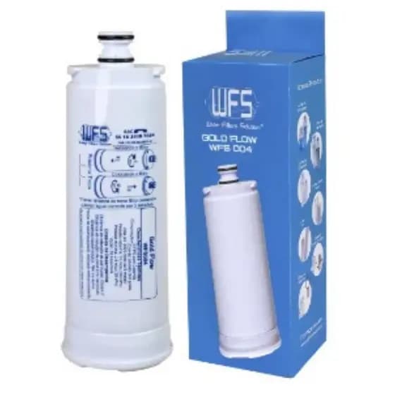 Refil WFS004 GOLD FLOW Compatível Filtro Rotulo Azul 22,5 Cm Purificador Master Frio