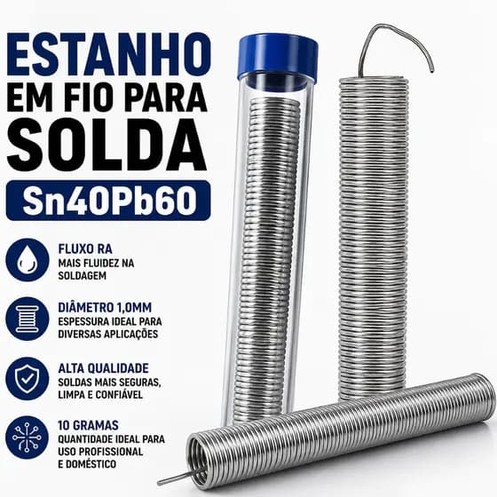 ESTANHO Solda Fio 1mm Eletrônica Reparos Placa Circuito Profissional tubete