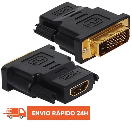 Adaptador Conector Dvi Digital Macho 24+1 Para Hdmi Fêmea