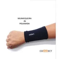 Munhequeira Seca Suor Poliamida Canelada Esportiva Crossfit Beach Tênis