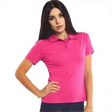 Kit 2 Camisas Polo Feminina Básica Piquet Piquê Cores