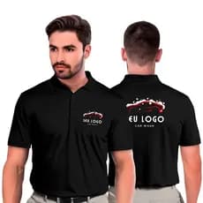 Camisa Polo Masculina com Logo Estampado no Peito e nas Costas Uniforme Profissional