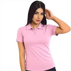 Kit 5 Camisa Gola Polo Feminina Camiseta Uniforme Piquet