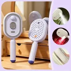Escova De Cabelo Elétrica Em Spray Com De Água , Pente De Massagem Almofada De Ar Nano Nebulização Para Mulheres , Úmida
