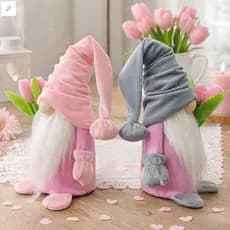 Boneca Idosa Sem Rosto Com Buquê De Tulipas Decoração De Escritório Doméstico Presente De Dia Dos Namorados Para O Das M