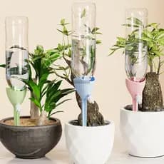 4pcs Regador Automático De Plantas-Válvula De Liberação Lenta Ajustável Para Viajantes