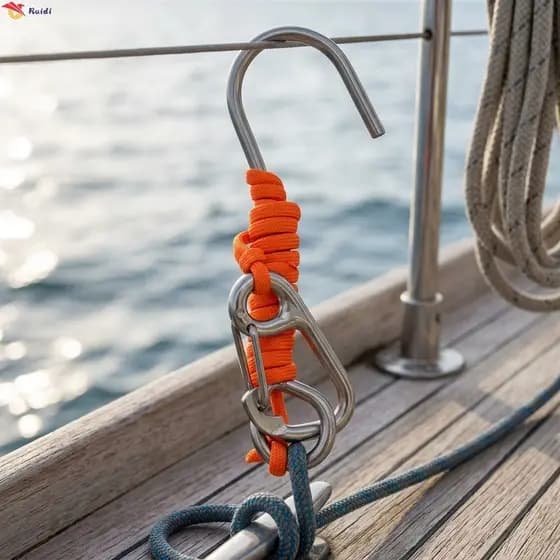 Gancho De Mergulho De Aço Inoxidável 120cm Espiral Bobina Corda J-Resistente À Corrosão Para Exterior