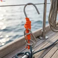 Gancho De Mergulho De Aço Inoxidável 120cm Espiral Bobina Corda J-Resistente À Corrosão Para Exterior